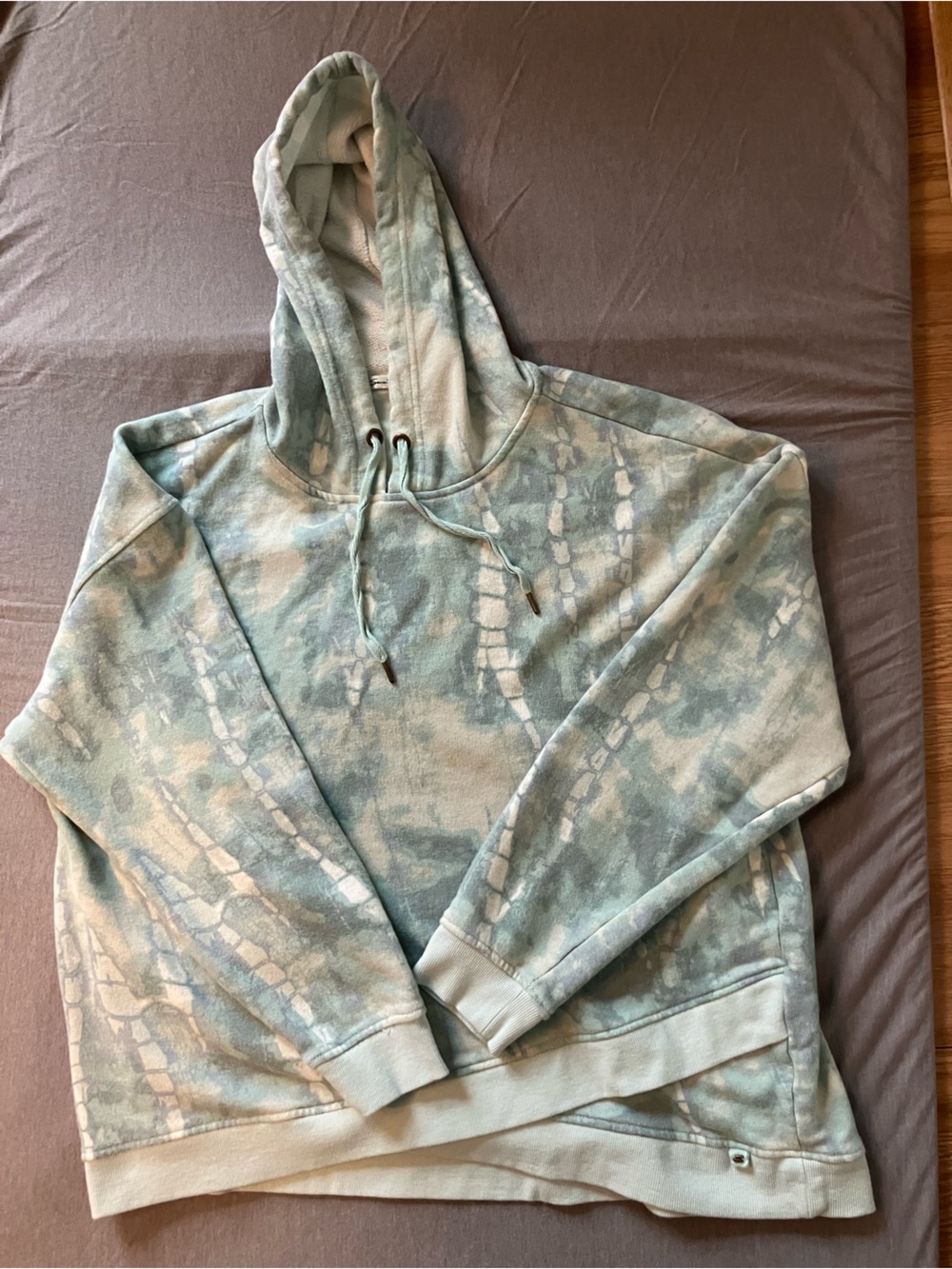 Seven7 Light Green Tie-Dye Crewneck Hoodie